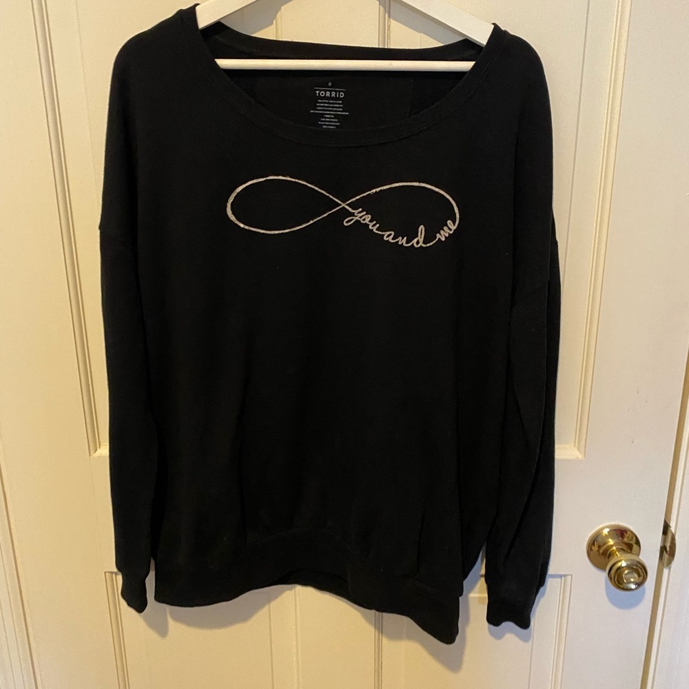 Torrid "You and Me" Infinity Sweatshirt SIZE 0